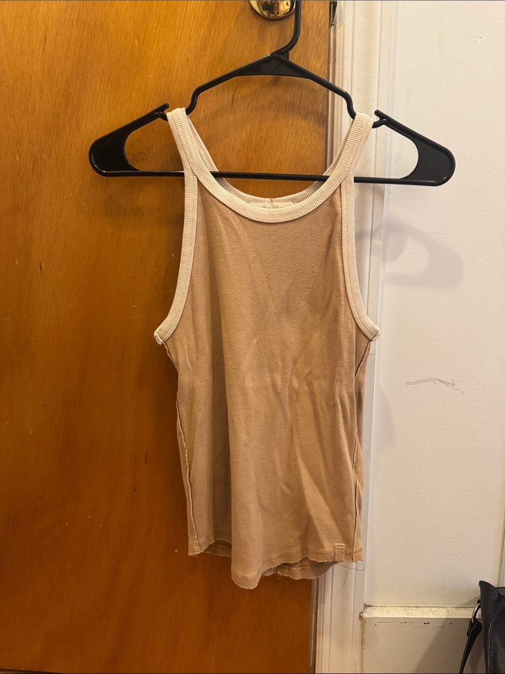 Free People Women’s Sleeveless Ribbed Tank Top - Beige